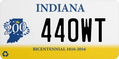 IN license plate 440WT