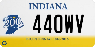 IN license plate 440WV