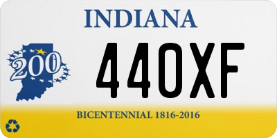 IN license plate 440XF