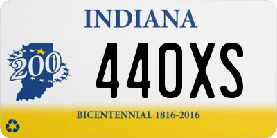 IN license plate 440XS