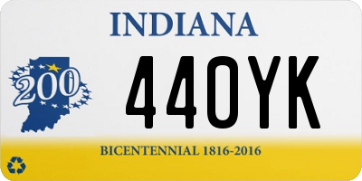 IN license plate 440YK