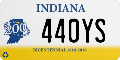 IN license plate 440YS