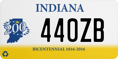 IN license plate 440ZB