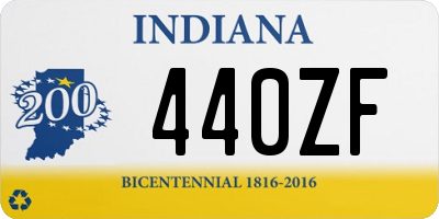 IN license plate 440ZF