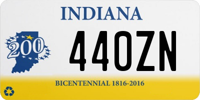 IN license plate 440ZN