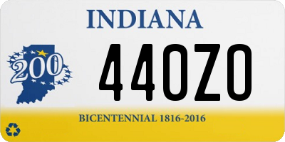 IN license plate 440ZO