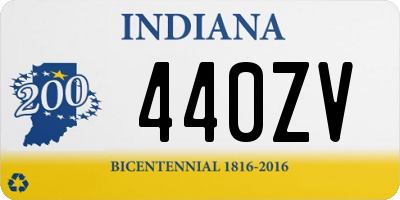 IN license plate 440ZV