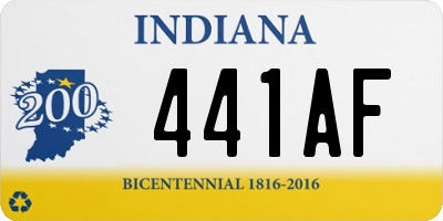IN license plate 441AF