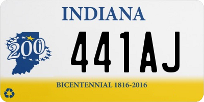 IN license plate 441AJ