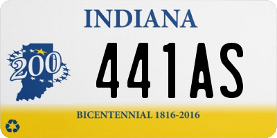 IN license plate 441AS