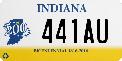 IN license plate 441AU