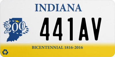 IN license plate 441AV