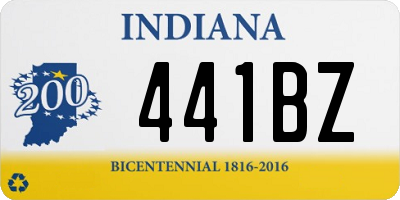 IN license plate 441BZ