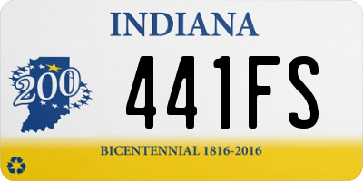 IN license plate 441FS