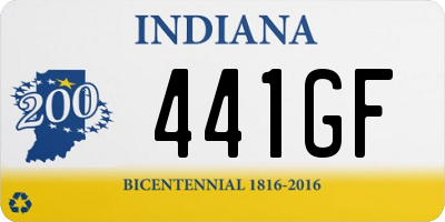 IN license plate 441GF