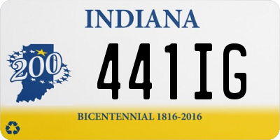 IN license plate 441IG