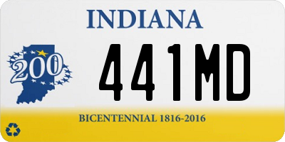 IN license plate 441MD