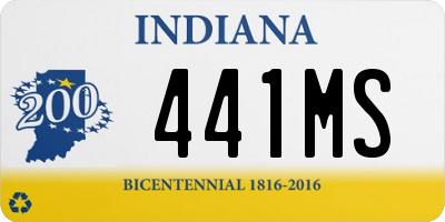 IN license plate 441MS