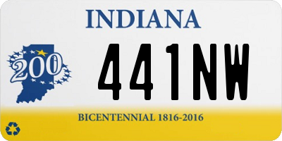 IN license plate 441NW