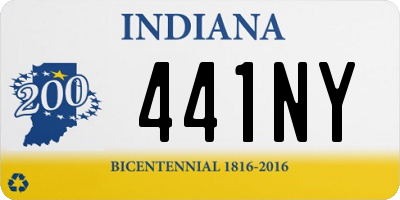 IN license plate 441NY