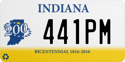 IN license plate 441PM