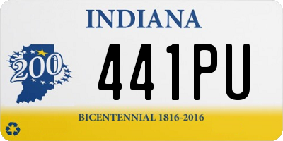 IN license plate 441PU