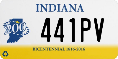 IN license plate 441PV