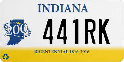 IN license plate 441RK