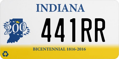 IN license plate 441RR