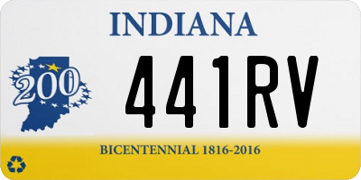 IN license plate 441RV