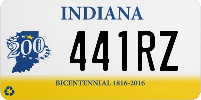 IN license plate 441RZ