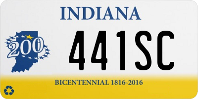 IN license plate 441SC