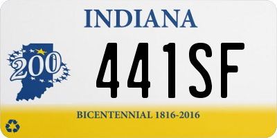 IN license plate 441SF