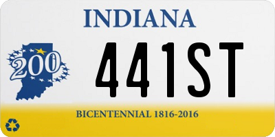 IN license plate 441ST