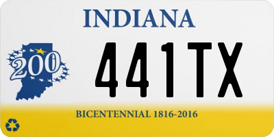 IN license plate 441TX