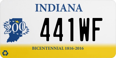 IN license plate 441WF