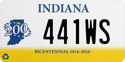 IN license plate 441WS