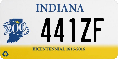 IN license plate 441ZF