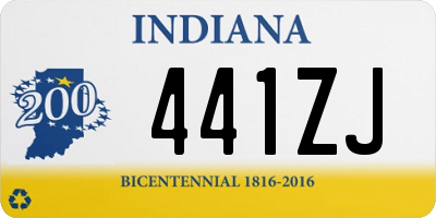 IN license plate 441ZJ