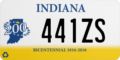 IN license plate 441ZS