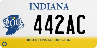 IN license plate 442AC