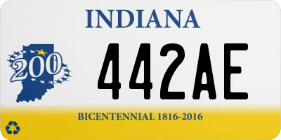 IN license plate 442AE