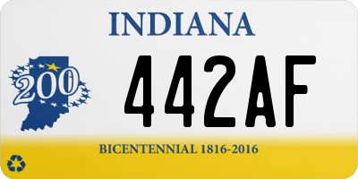 IN license plate 442AF