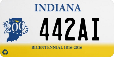 IN license plate 442AI