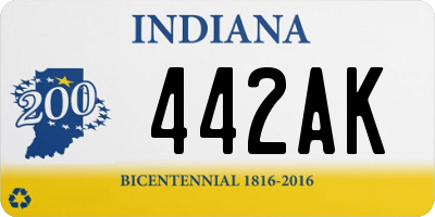 IN license plate 442AK