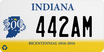 IN license plate 442AM