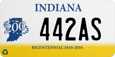 IN license plate 442AS