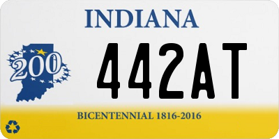 IN license plate 442AT