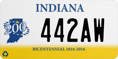 IN license plate 442AW