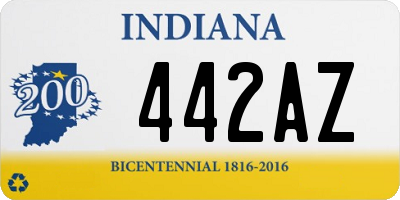 IN license plate 442AZ